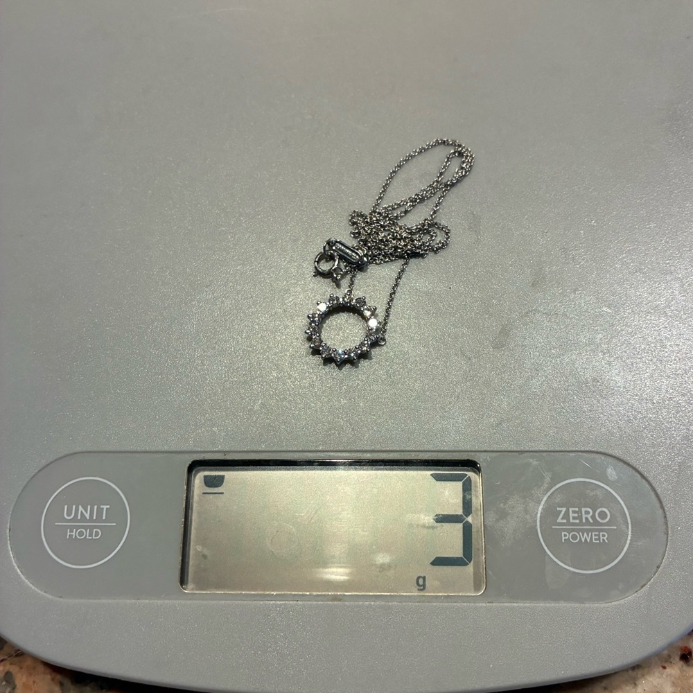 Authentic Tiffany & Co. Open Circle Diamond Platinum Pendant - Picture 16 of 16